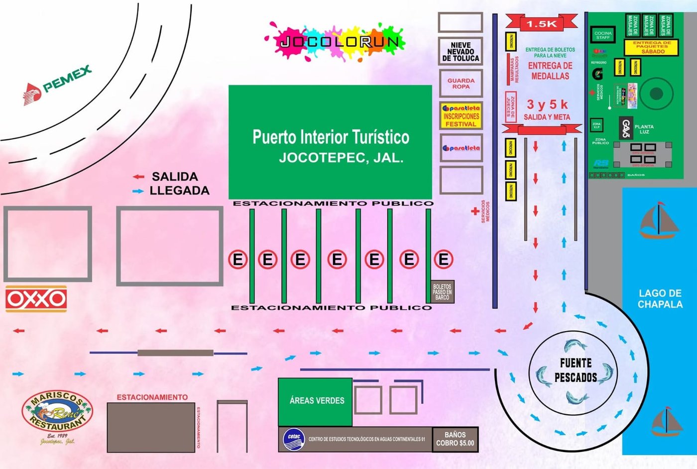 Mapa del recinto del evento