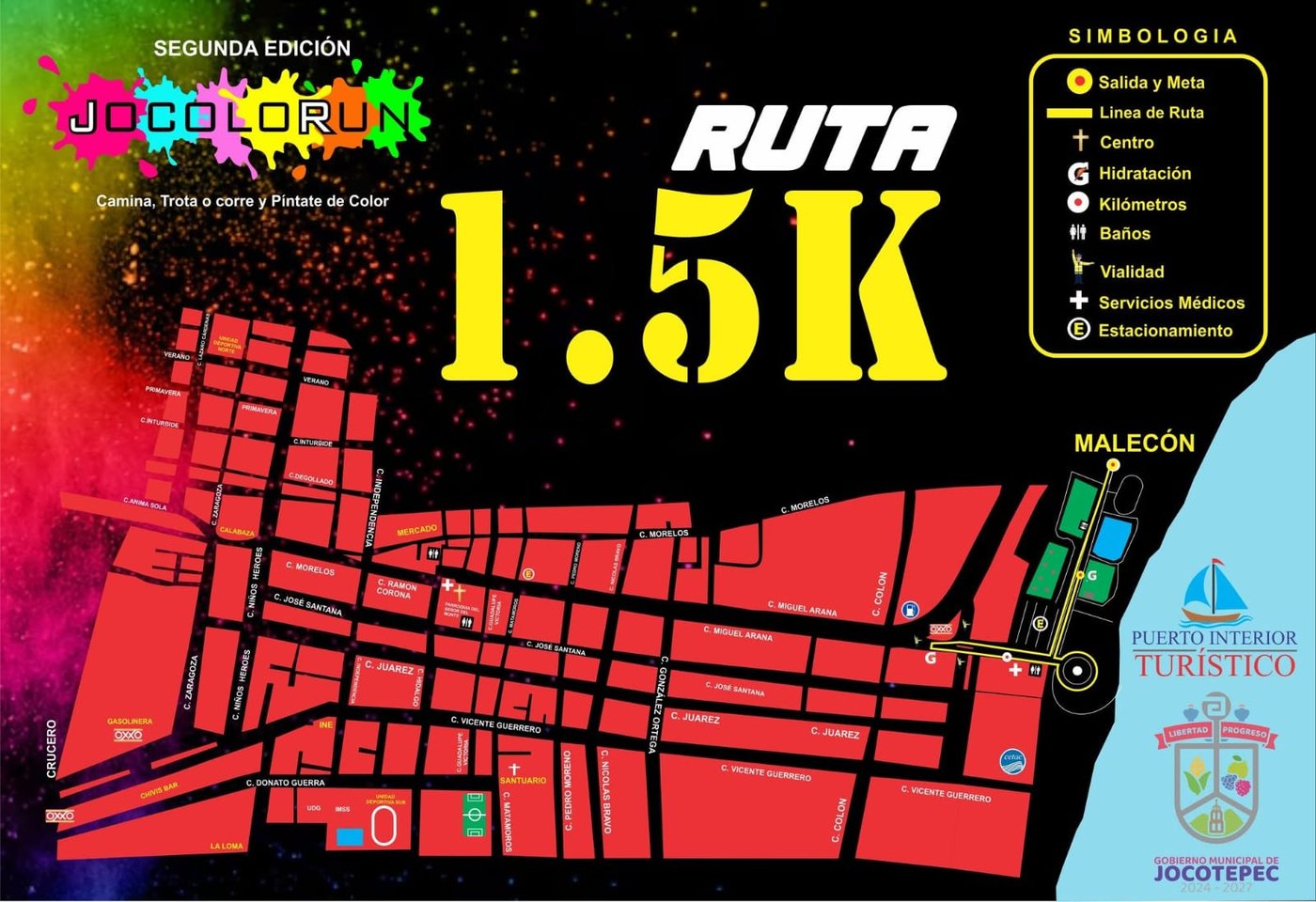 Mapa de la ruta 1.5K