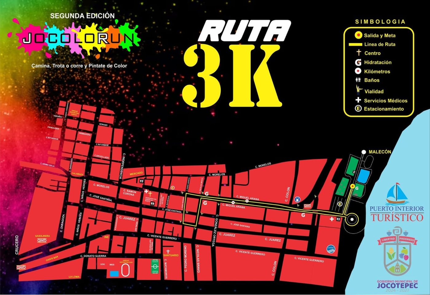 Mapa de la ruta 3K