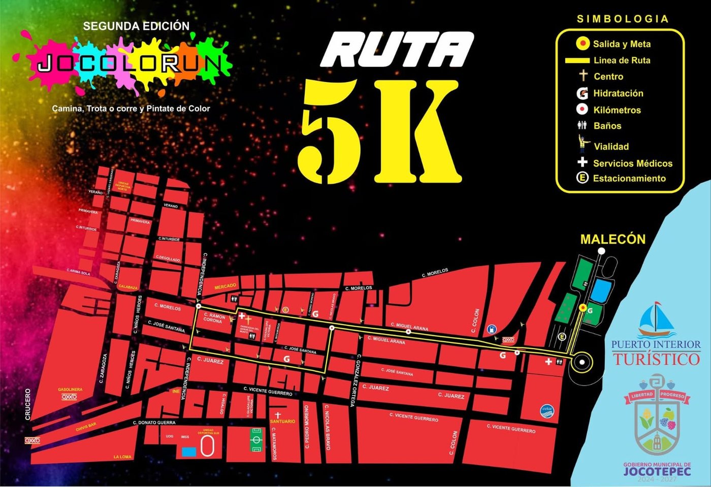 Mapa de la ruta 5K